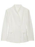 Elegant Tailored White Pant Suit Set