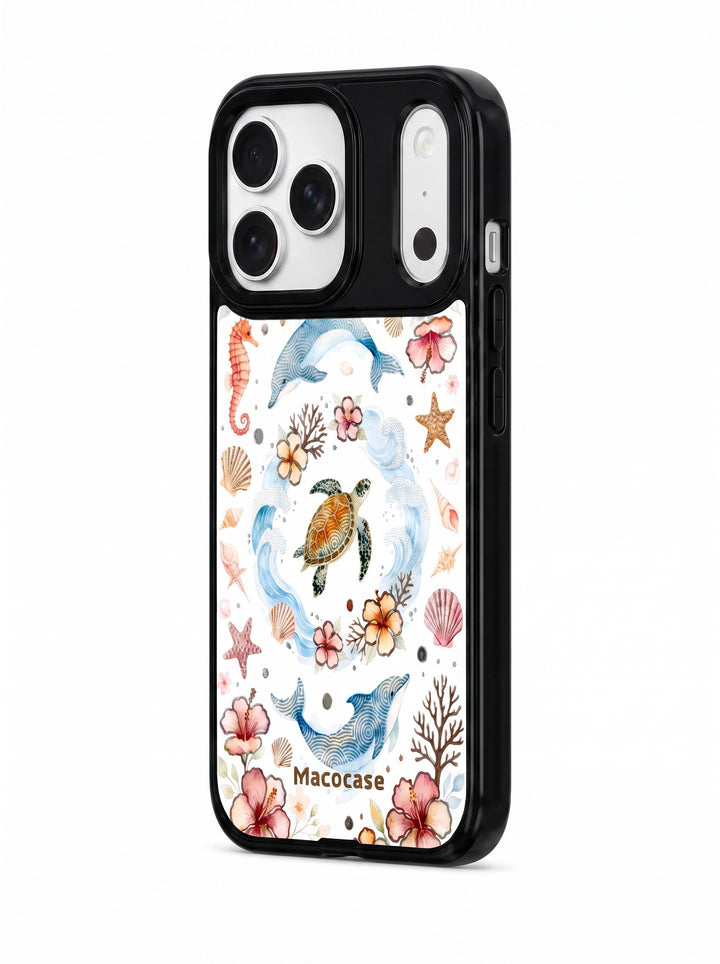 Sea Turtle and Dolphin Marine Life Phone Case