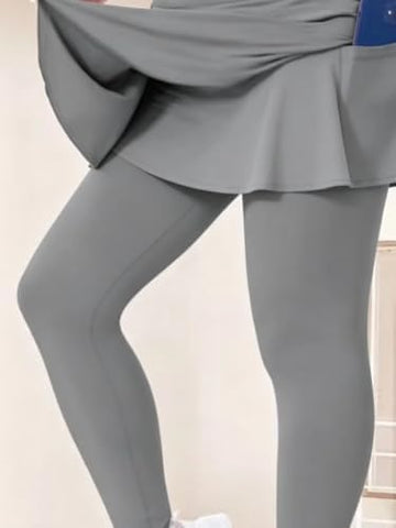 High Waisted Skirted Athletic Leggings