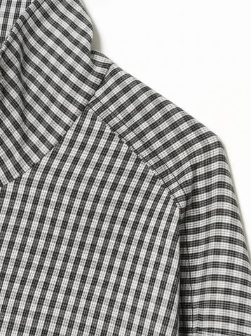 Chic Gingham Zip Up Bomber Jacket