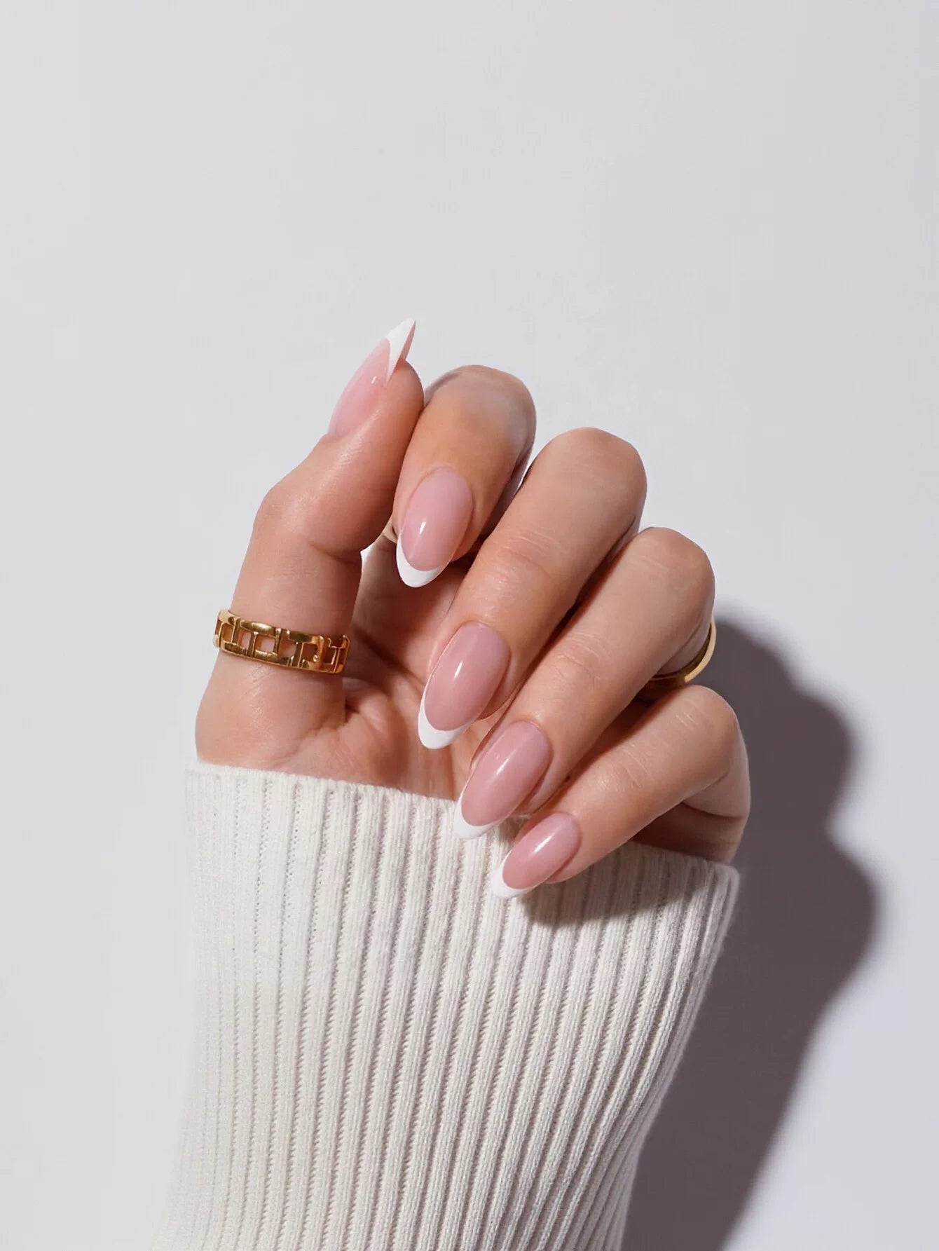 Classic French Almond Press On Nails
