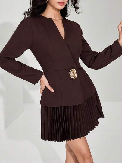 Elegant Pleated High Waist Mini Skirt