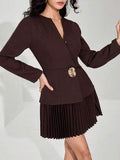 Elegant Pleated High Waist Mini Skirt