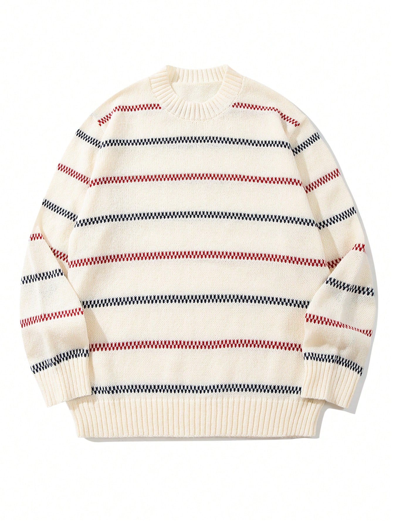 Cozy Striped Crewneck Pullover Sweater