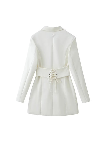 Corset Waist Blazer Mini Dress