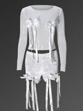 Sheer Bow Detail Short Set