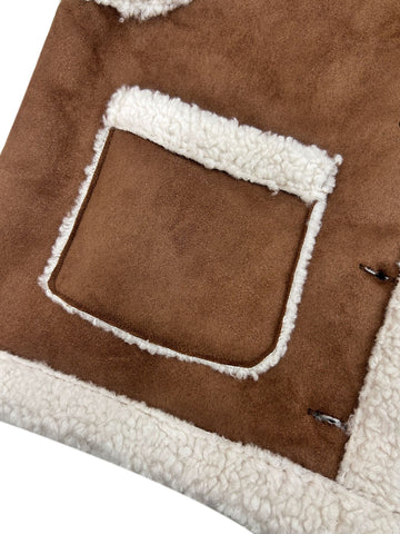 Cozy Faux Suede Sherpa Vest