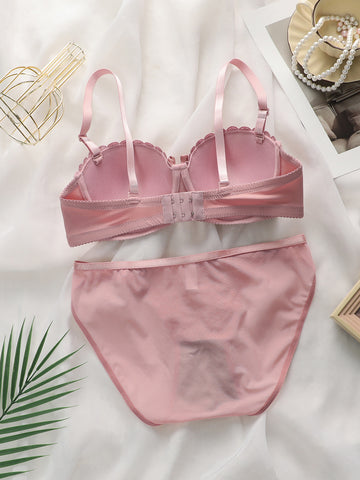 Floral Lace Push Up Lingerie Set