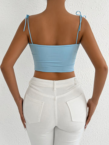 Ruched Slim Fit Crop Cami