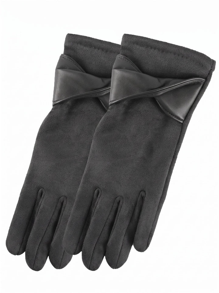 Elegant Suede Winter Women Gloves