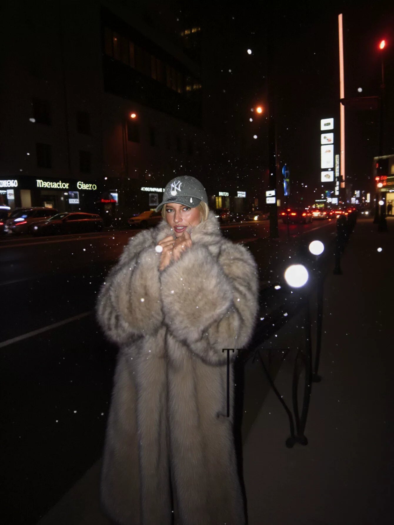 Cozy Plush High Neck Faux Fur Coat