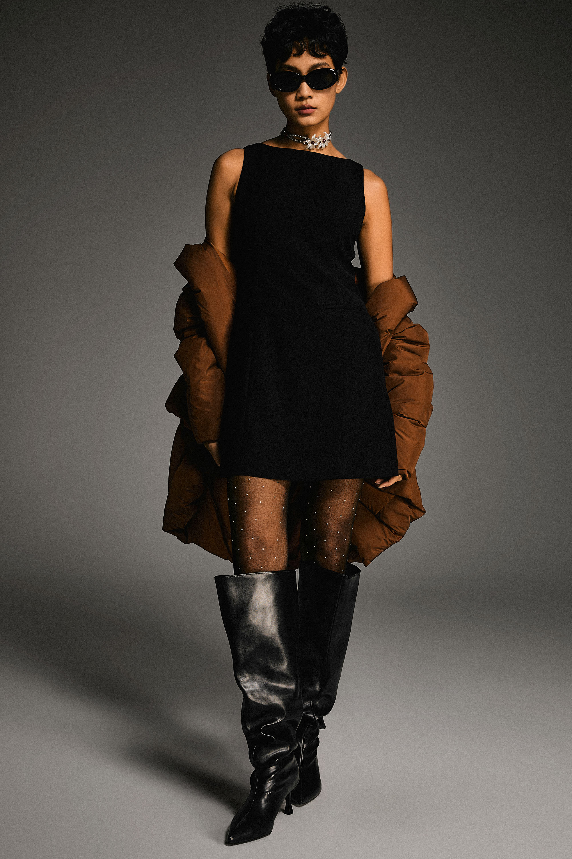 Oversized Quilted Wrap Puffer Jacket