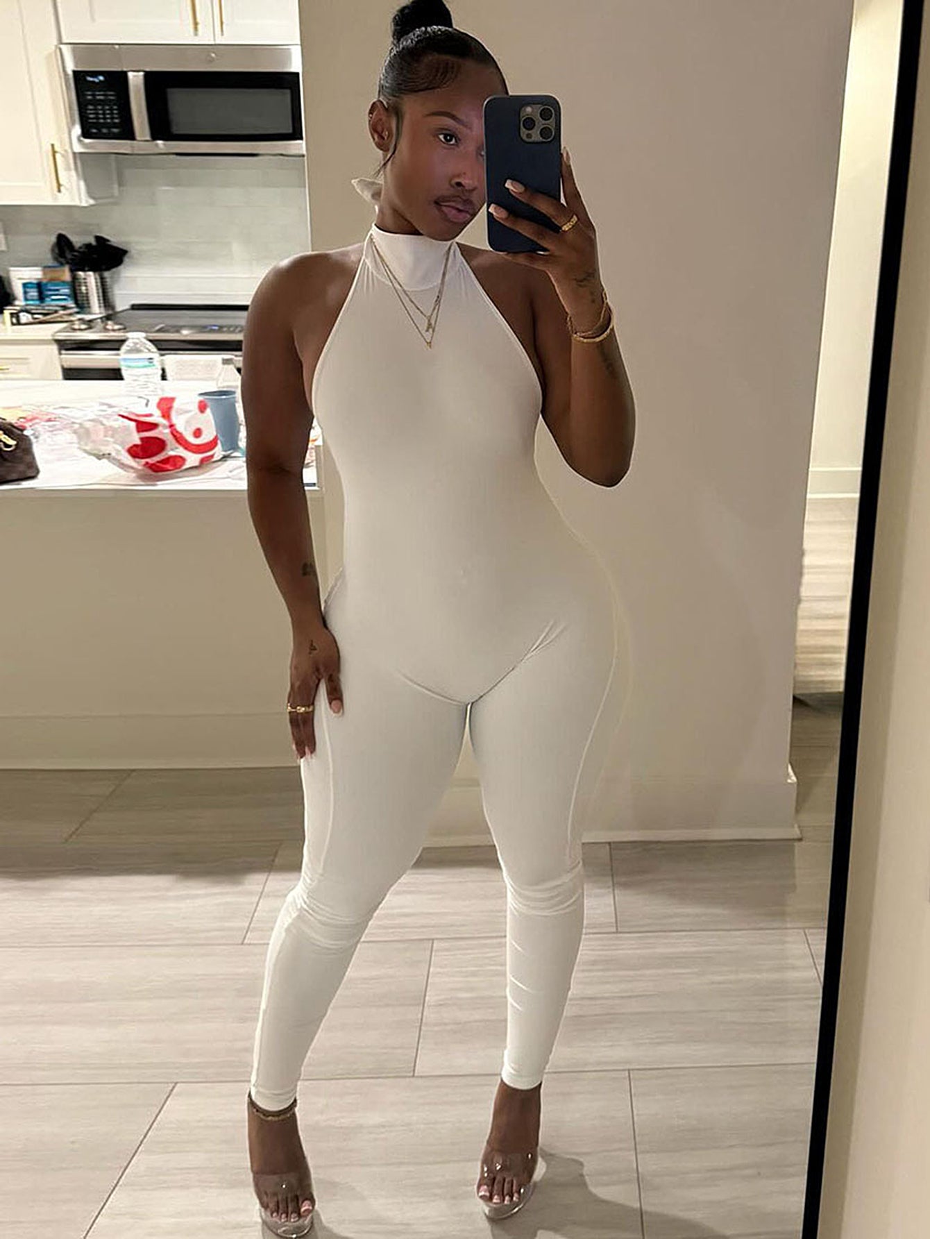 Tie Back Slim Fit Jumpsuit