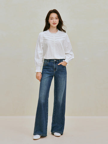 Embroidered Cotton Button Down Shirt