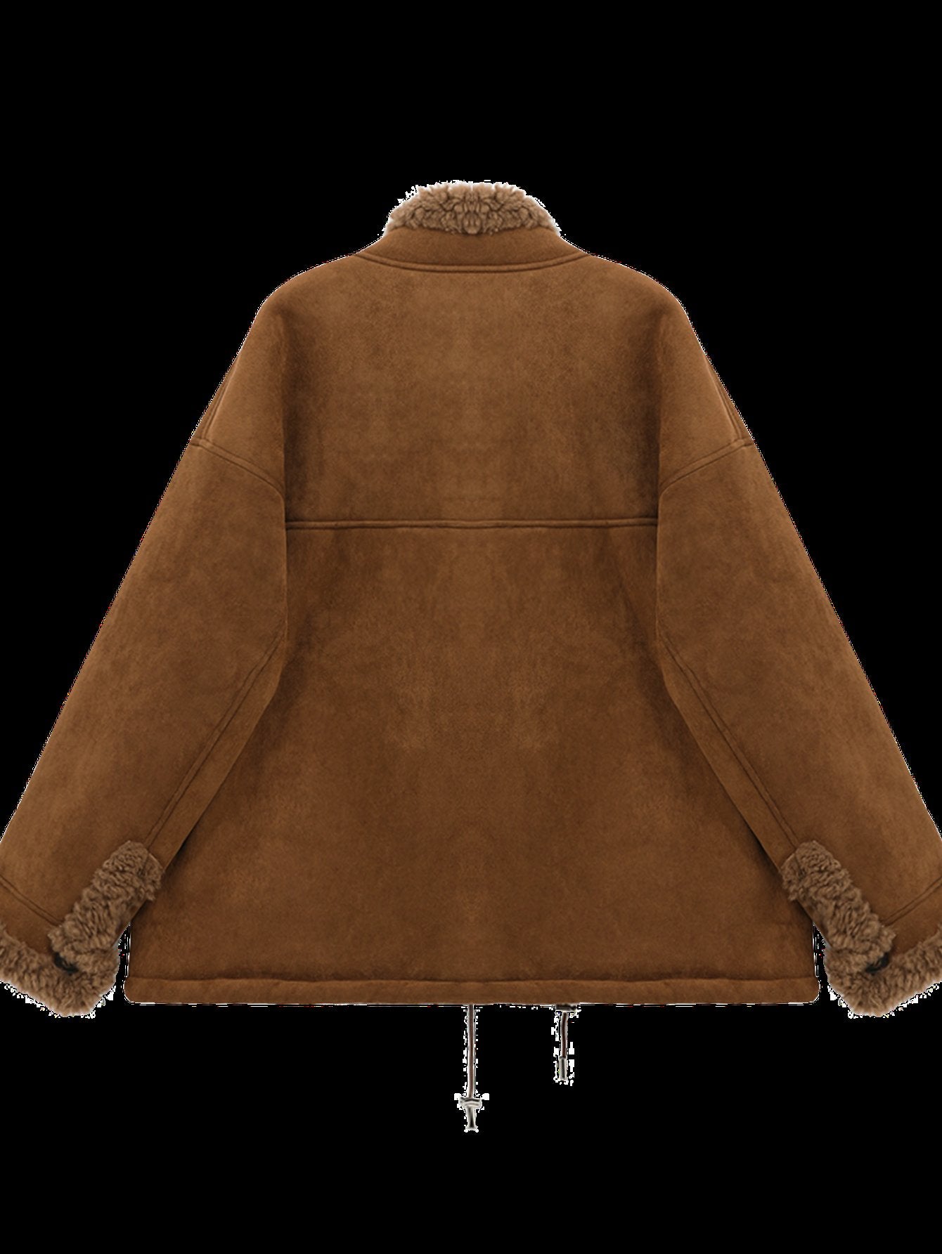Cozy Faux Suede Sherpa Jacket