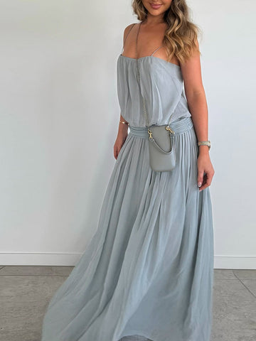 Flowy Spaghetti Strap Maxi Dress