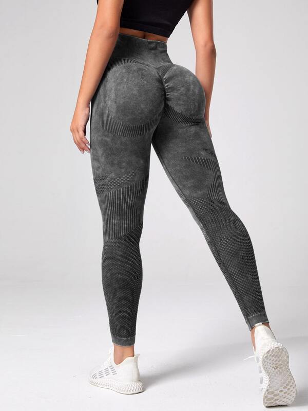 Seamless Butt Lifting Acid Wash Leggings