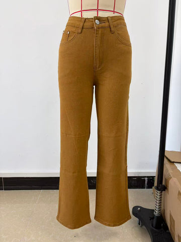 High Waisted Straight Leg Jeans