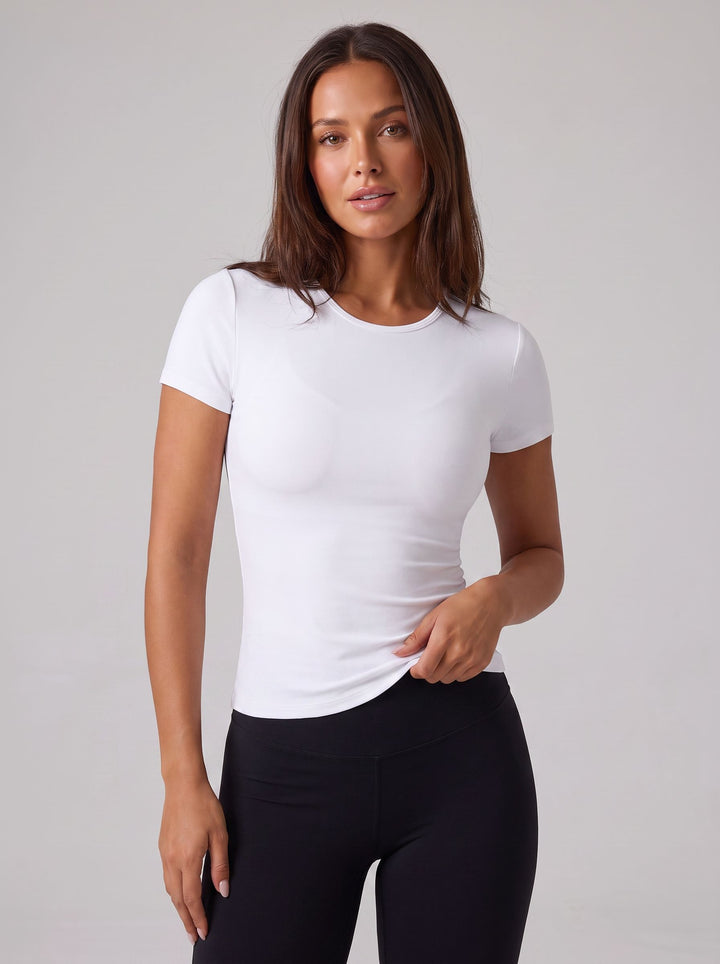 Seamless Stretchy Slim Fit Athletic Tee