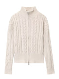 Cozy Cable Knit Zip Cardigan