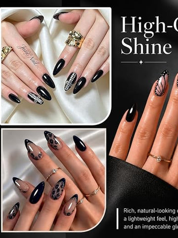 Glossy Black Soak Off Gel Polish