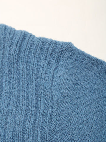 Ribbed Knit Zip Up Jacket