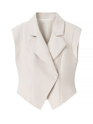 Sleek Tailored Vest Wide Leg Pants Set
