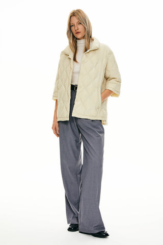 Quilted Button Up Padded Jacket