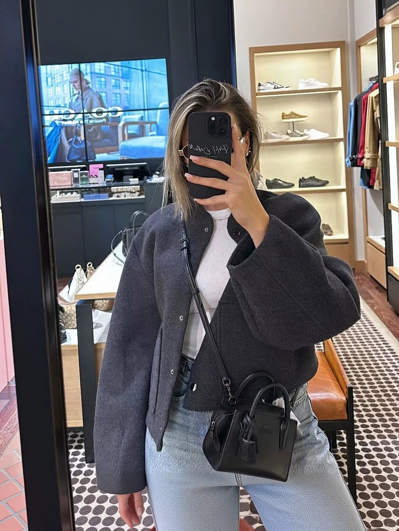 Cozy Wool Blend Snap Button Jacket