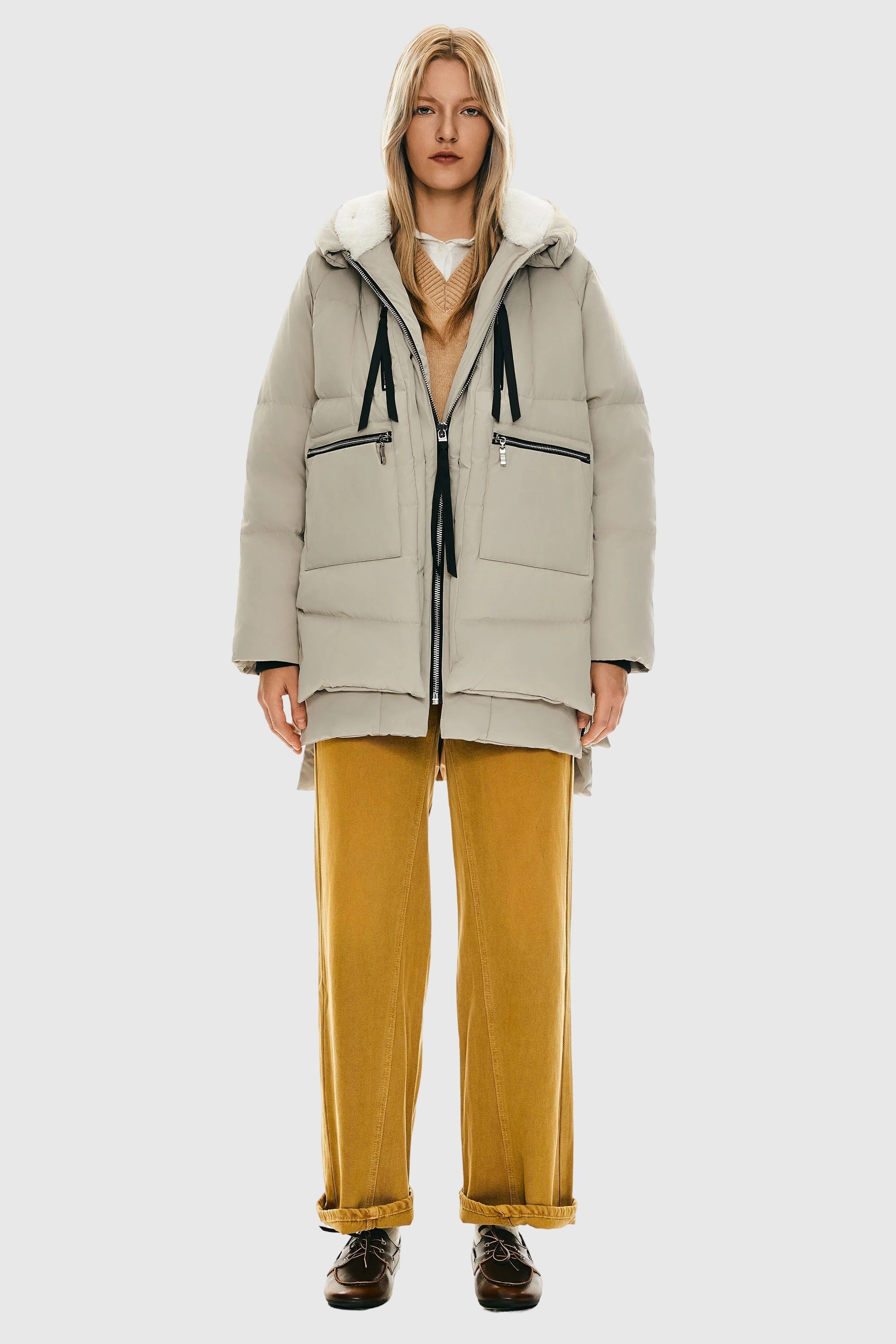 Fleece Lined Hooded Puffer Jacket