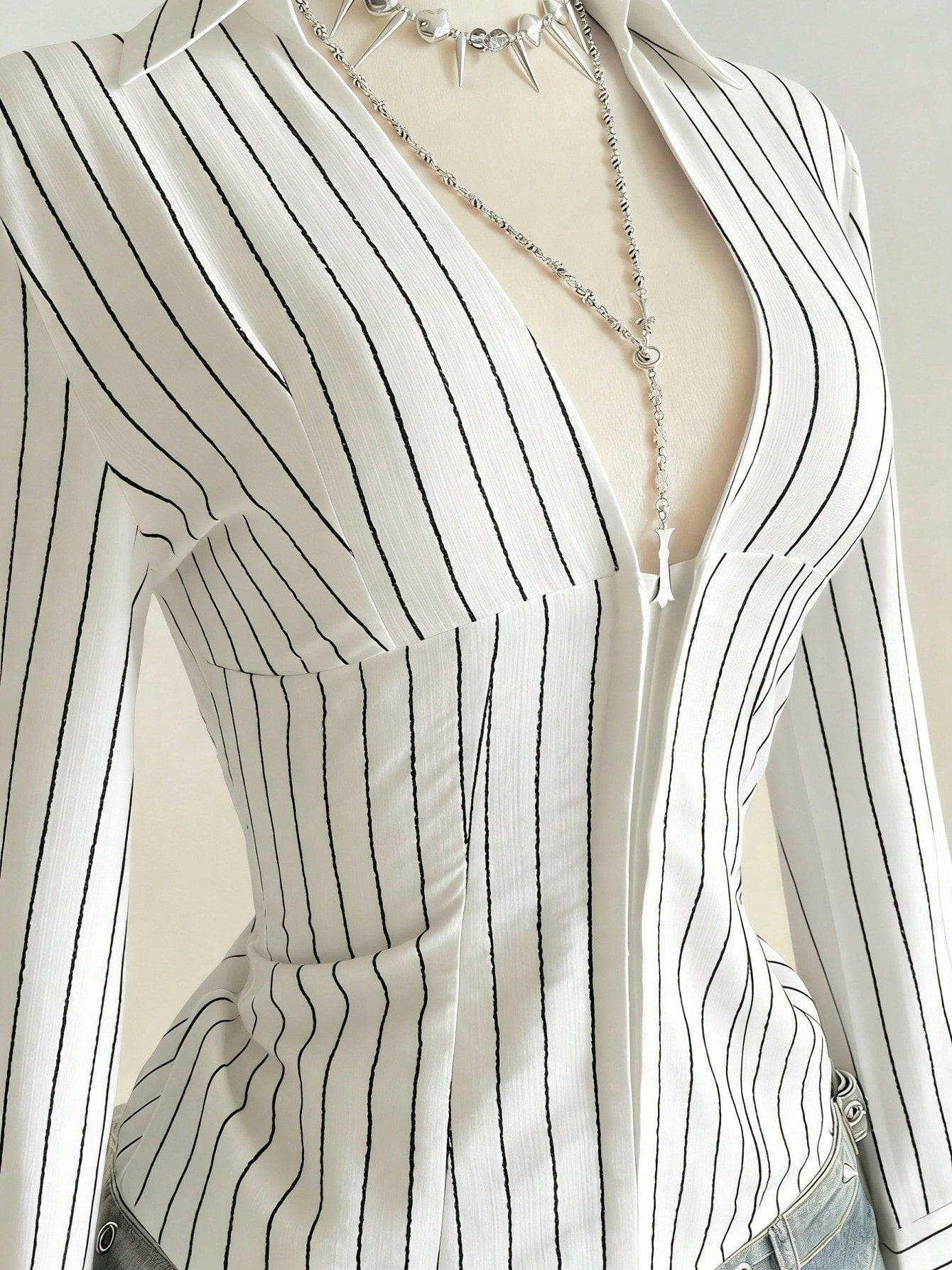 Slim Fit Striped Button Down Shirt
