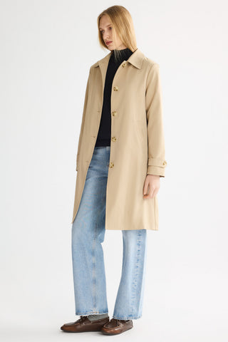 Classic Hooded Brown Trench Coat