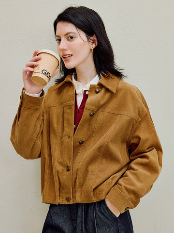 Organic Cotton Corduroy Button Jacket