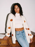 Cozy Pumpkin Embroidered Knit Cardigan