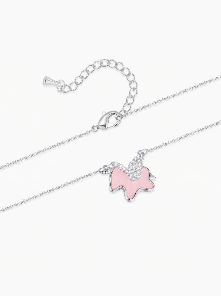 Cute Pink Unicorn Pendant Necklace