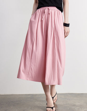 Linen Drawstring Waist Minimalist Shorts