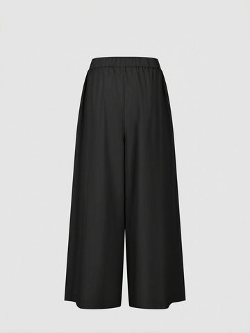 Pull On Pleated Wide Leg Pants