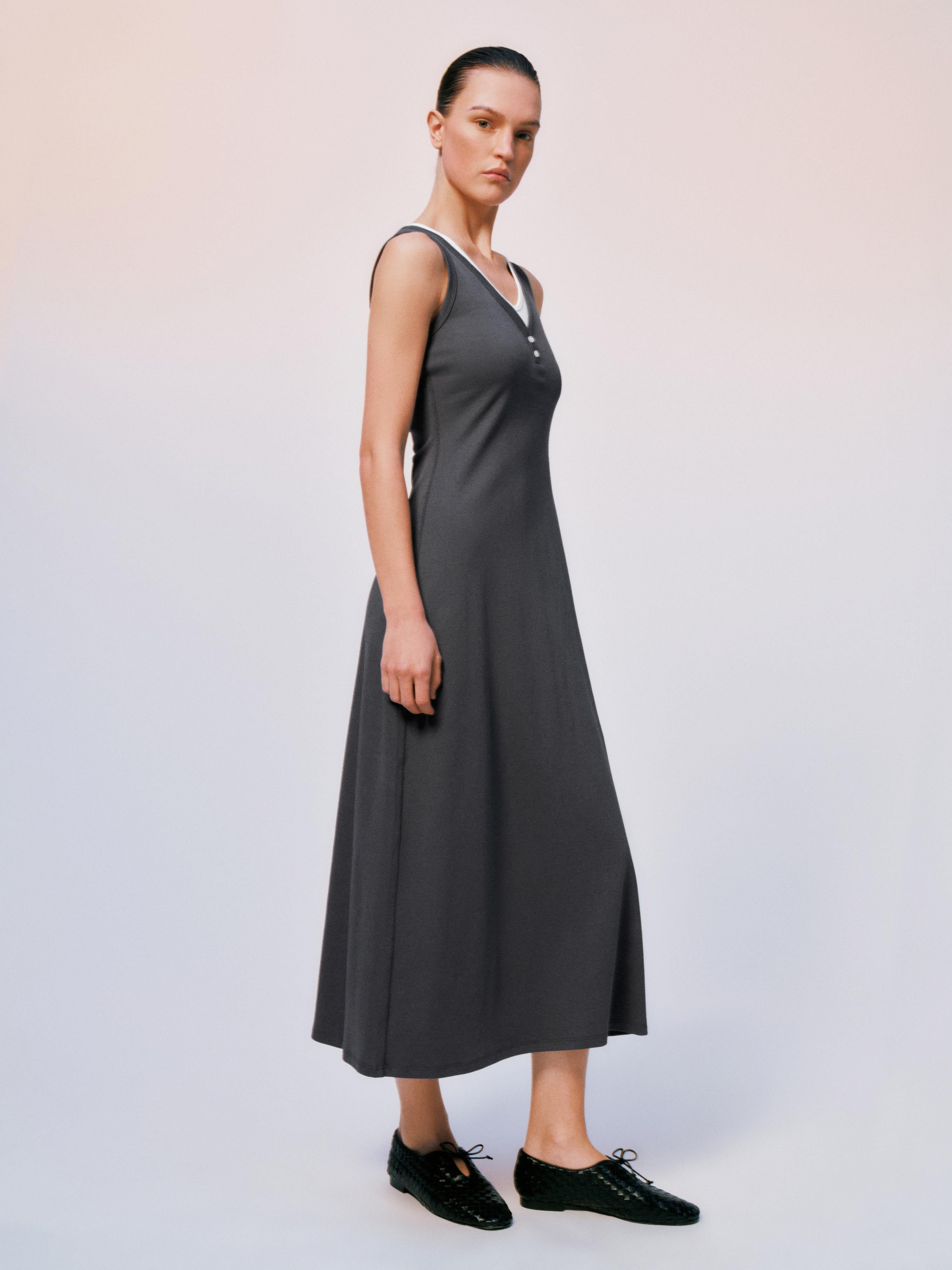 2 In 1 Sleeveless A-Line Midi Dresses