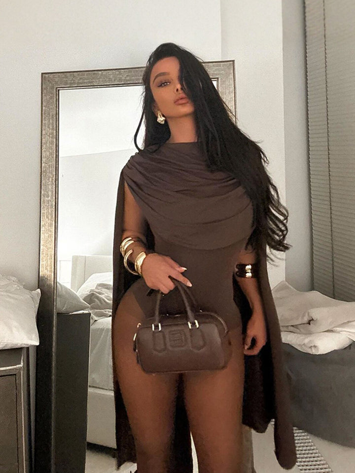 Cape Sleeve Dramatic Jumpsuit
