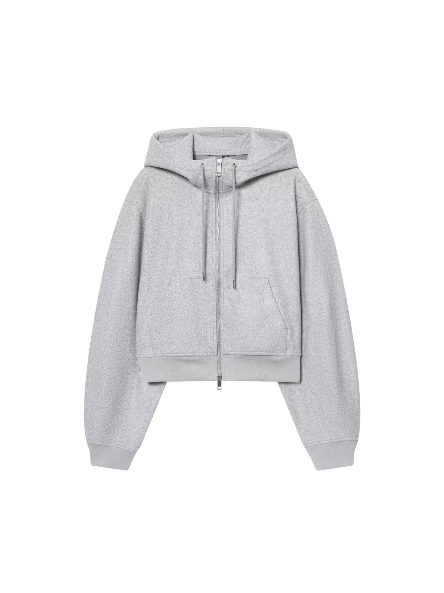Cozy Cropped Zip Up Hoodie