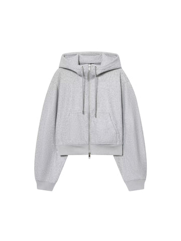 Cozy Cropped Zip Up Hoodie