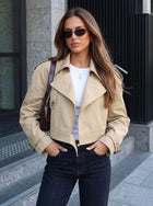 Cropped Belted Utility Trench Coat
