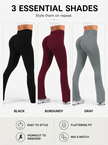 High Waisted Sculpting Flare Yoga Pants