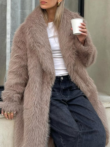 Plush Oversized Faux Fur Coat