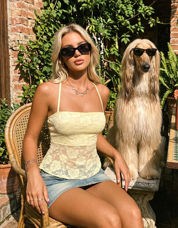 Floral Lace Strappy Cami Top