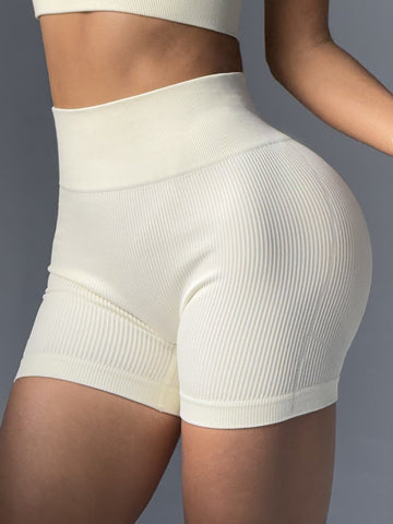 High-Waisted Seamless Comfort Yoga Shorts-Multicolor