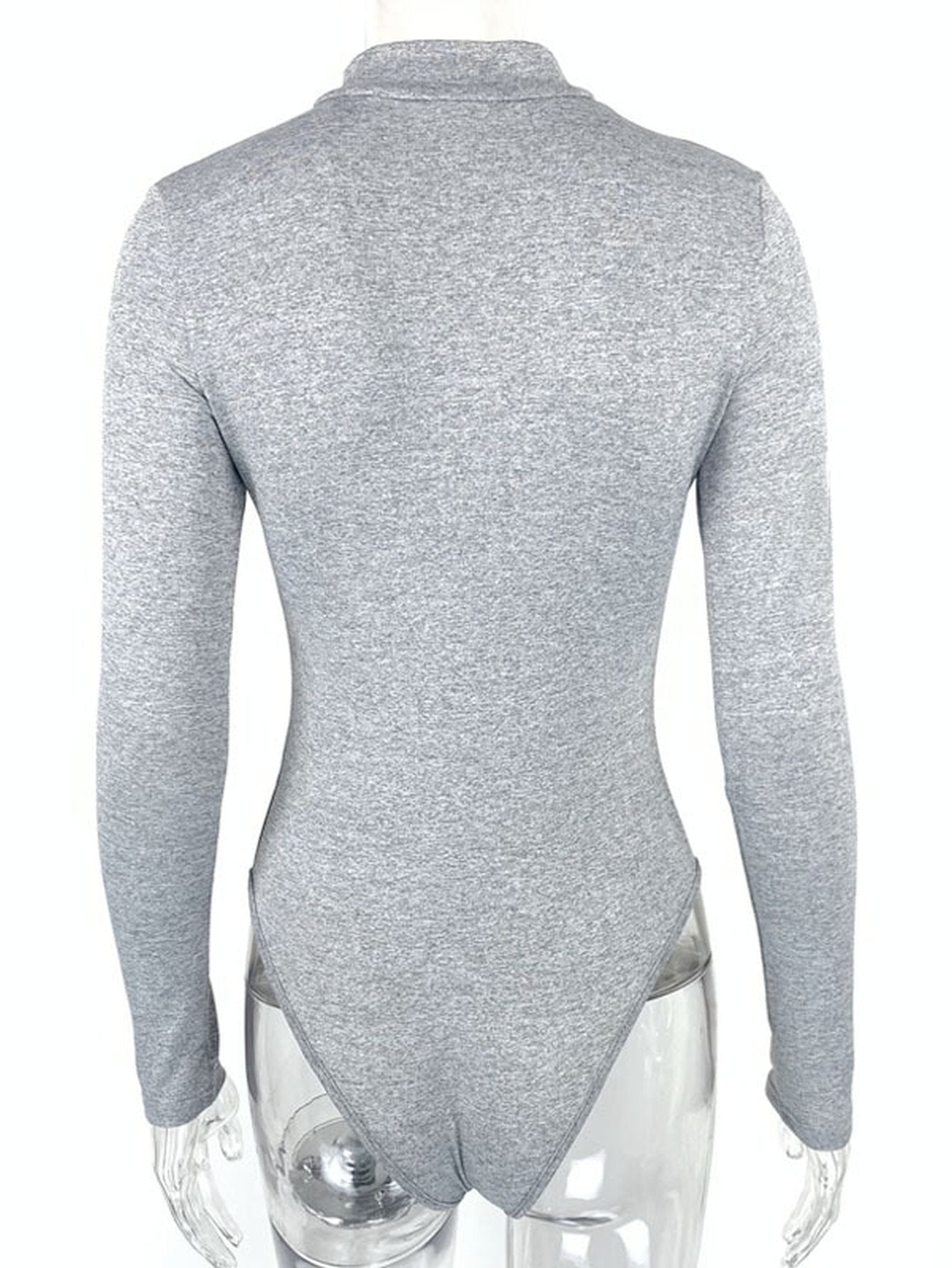 Fitted Zip Up Long Sleeve Bodysuit
