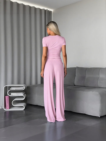 Soft Ribbed Comfy Pajama Set