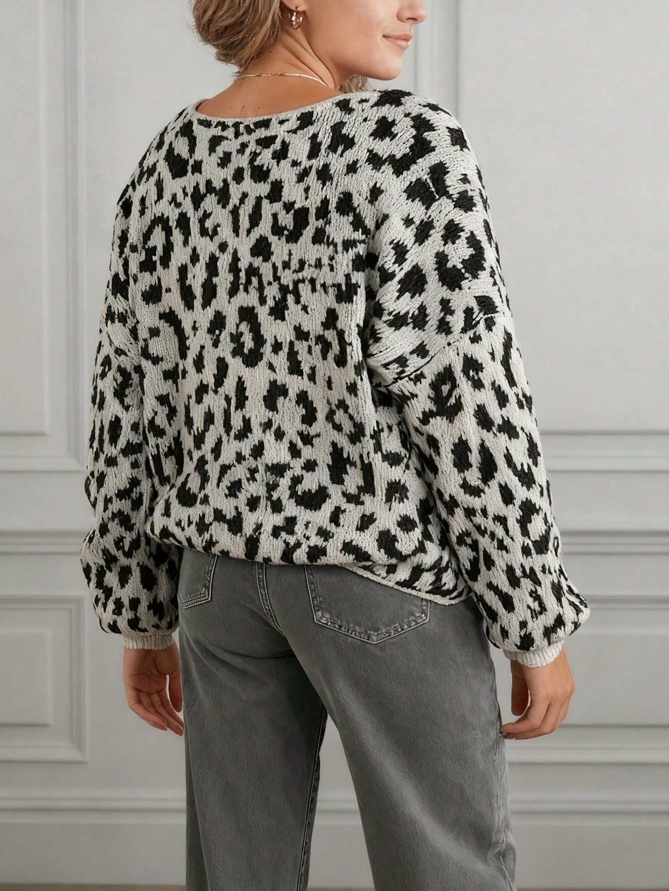 Leopard Print Tie Front Cardigan