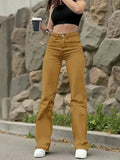 High Waisted Straight Leg Jeans